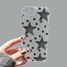 Ucuc iPhone 16E Kamera Korumalı Anti-Darbe Estetik Baskı Desenli Şeffaf Silikon Kılıf