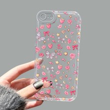 Ucuc iPhone 7/8/se 2020 2022 Kamera Korumalı Anti-Darbe Estetik Baskı Desenli Şeffaf Silikon Kılıf