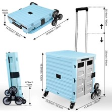 Moonshop Katlanır Merdiven Çıkabilen Portatif Çok Fonksiyonlu Koli Yük Paket Taşıma Pazar El Arabası 100KG