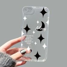 Ucuc iPhone 7/8/se 2020 2022 Kamera Korumalı Anti-Darbe Estetik Baskı Desenli Şeffaf Silikon Kılıf