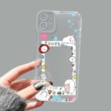 Ucuc iPhone 11 Kamera Korumalı Anti-Darbe Estetik Baskı Desenli Şeffaf Silikon Kılıf