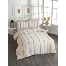 Pamuklu Cappuccino Çarşaflı Çift Kişilik Nevresim Takımı 200X220