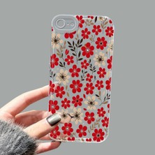 Ucuc iPhone 7/8/se 2020 2022 Kamera Korumalı Anti-Darbe Estetik Baskı Desenli Şeffaf Silikon Kılıf