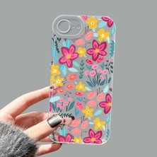 Ucuc iPhone 16E Kamera Korumalı Anti-Darbe Estetik Baskı Desenli Şeffaf Silikon Kılıf