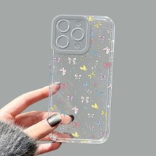 Ucuc iPhone 14 Pro Max Kamera Korumalı Anti-Darbe Estetik Baskı Desenli Şeffaf Silikon Kılıf