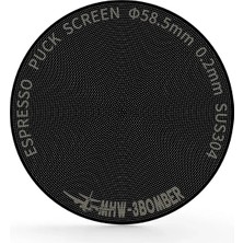 Mhw-3bomber Espresso Titanium Puck Screen - 58.5mm 0.8 mm