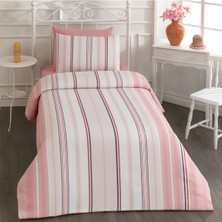 Pamuklu Pudra Tek Kişilik Çarşaflı Nevresim Takımı 160 x 220
