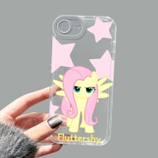 Ucuc iPhone 16E Kamera Korumalı Anti-Darbe Estetik Baskı Desenli Şeffaf Silikon Kılıf