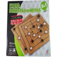 Hobi Dünyası H.e.d. Dokuz Taş ve 3 Taş Oyun Ikisi Bir Arada - Zeka Oyunu - Çocok Oyunu