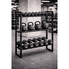 Spor Salonu Ağırlık Sehpası - Dumbbell, Kettlebell ve Halter Standı
