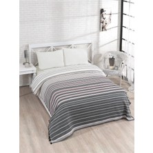 Pamuklu Gri Çift Kişilik Pike Takımı 200X230