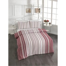 Pamuklu Bordo Çarşaflı Çift Kişilik Nevresim Takımı 200X220