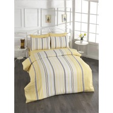 Pamuklu Sarı Çarşaflı Çift Kişilik Nevresim Takımı 200X220