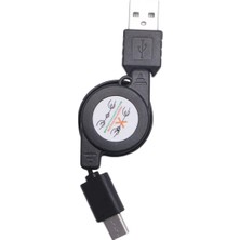 Alfais 6021 USB To Type C Erkek Şarj ve Veri Aktarım Kablosu Makaralı  75CM