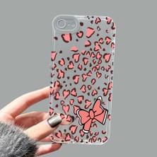 Ucuc iPhone 7/8/se 2020 2022 Kamera Korumalı Anti-Darbe Estetik Baskı Desenli Şeffaf Silikon Kılıf