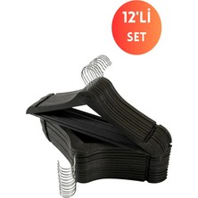 Benimer 12 Adet Lüks Siyah Askı
