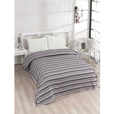 Pamuklu Gri Çarşaflı Lastikli Çarşaflı Pike Takımı 200X230