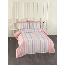 Pamuklu Somon Lastikli Çarşaf Nevresim Takımı 160X200 Çift Kişilik