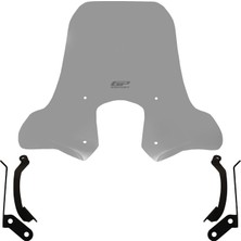 Gp Kompozit Sym Symphony St 125 / 200 2019-2022 Uyumlu Elcikli Ön Cam Füme 52 cm