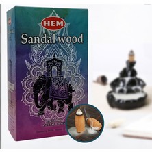 Hem Tütsü Hem Konik Geri Akış  Tütsü Sandalwood 1 Paket 10 Adet