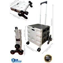 Moonshop Katlanır Merdiven Çıkabilen Portatif Çok Fonksiyonlu Koli Yük Paket Taşıma Pazar El Arabası 100KG