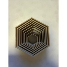 8’li Altıgen Kalıp Seti | Farklı Boylarda Şeker Hamuru Oyun Hamuru Polimer Kil Pasta Süsleme Aparatı