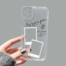 Ucuc iPhone 11 Kamera Korumalı Anti-Darbe Estetik Baskı Desenli Şeffaf Silikon Kılıf