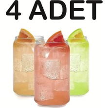 Hiras Dizayn 4 Adet Isıya Dayanıklı Borosilikat Cam Kokteyl ve Meşrubat Bardak Soğuk Kahve Içecek Bardak 420ML