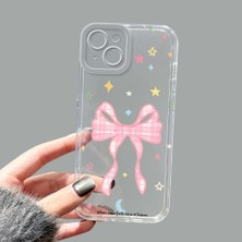 Ucuc iPhone 14 Plus Kamera Korumalı Anti-Darbe Estetik Baskı Desenli Şeffaf Silikon Kılıf