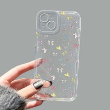 Ucuc iPhone 14 Plus Kamera Korumalı Anti-Darbe Estetik Baskı Desenli Şeffaf Silikon Kılıf