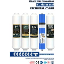 Water Global 5’li Kapalı Kasa Filtre Seti | 100 Gpd Membran | Coconut Post Karbon (Üreticiden)