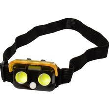 Panther PT-5106 Pilli Kafa Lambası Ledli Kamp Kafa Feneri Sarı Kapaklı