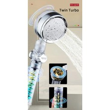 Moonshop Fırfırlı Rainbow Pervaneli Fırfırlı Basınçlı Su Tasarruflu Duş Başlığı El Duşu