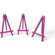 Hureggo Concept ''pembe Plastik Dekoratif Mini Şövale Seti 3'lü & 15 cm