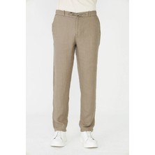 White Stone Bej Erkek Bağcıklı Rahat Kesim Jogger Pantolon