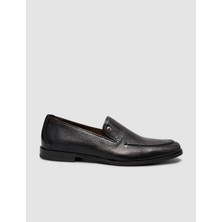 Cabani Erkek Hakiki Deri Siyah Klasik Slip-On Ayakkabı