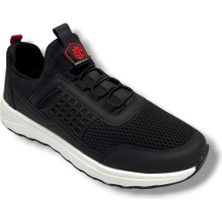 G-Class 9060-26 Anorak Deri Slip-On Trend Fashıon Erkek Sneakers Siyah Kırmızı Beyaz