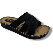 Leman 8618-26 Deri Anatomik Kemerli Kadın Terlik