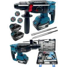 Moonshop Şarjlı 2.6 kg Kırıcı Delici Çift Akülü 124 Vf 3 Fonksiyon Kırıcı-Delici-Kırıcı Delici Hilti Matkap