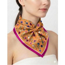 Tarzını Seç Pembe Gül Fular / Bandana / Aksesuar 48X48 cm