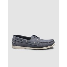 Cabani Füme Hakiki Deri Bağcıklı Loafer Ayakkabı