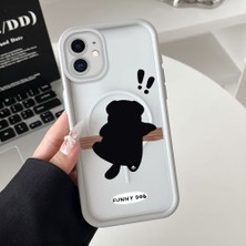 Ucuc iPhone 12 Uyumlu Manyetik Halkalı Yarı Sayda Mat Kamera Koruma Anti-Darbe Silikon Kılıf