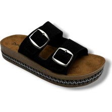 Polen 1005-26 Nakışlı Taban Anatomik Çift Tokalı Kadın Terlik