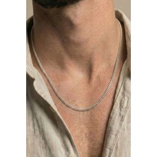 Söğütlü Silver 925 Ayar Gümüş Erkek Kolye Gurmet Modeli Erkek Zincir