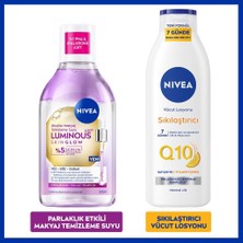 Nivea LUMINOUS630 Skin Glow Micellar Makyaj Temizleme Suyu 400ML ve Q10 Sıkılaştırıcı Vücut Losyonu 250ML