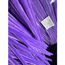 Mutkin Şönil 100 Lü Mor Renk Kod A047 30 cm -🛍️ Yoğun Tüylü Hobi Çubuğu Tel El Işi 100 Lü Paket💐