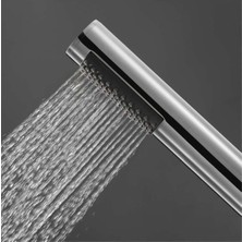 Moonshop Basınçlı Masajlı Stick Duş Başlığı El Duşu Krom Malzeme ile Şık Tasarım