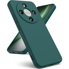 Nezih Case Honor Magic 8 Lite Uyumlu Kamera Korumalı Lansman Kadife Iç Yüzeyli (Şık Tasarım) Silikon Kapak