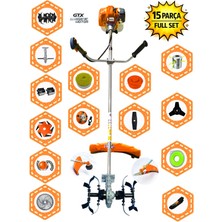 Prowackers German KRYVON-825 Yan Tip Tırpan+ Akrobat Çapalama + Toprak Eşeleme 15 Parça Arazi Seti