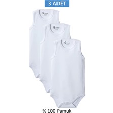 Beyaz Askılı Body Zıbın 2-7 Yaş Çocuklar Için (3 Adet) Alttan Çıtçıtlı Özel Gereksinim